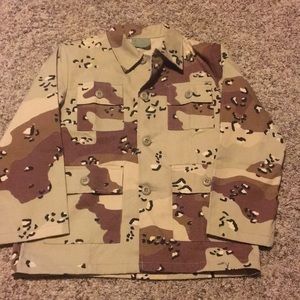 Desert Camo Youth Canvas Button Up